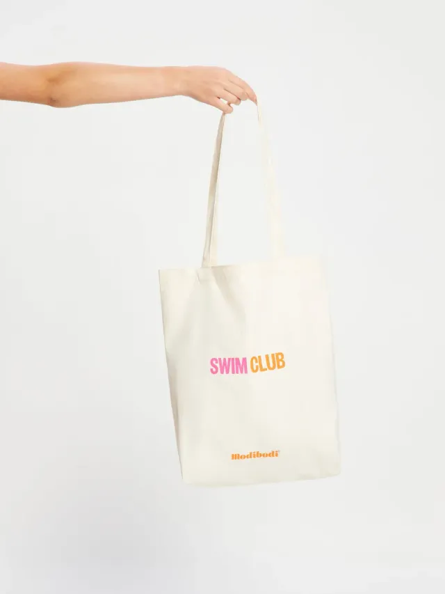 Modibodi Swim Club Tote Bag sac Natural coton bio