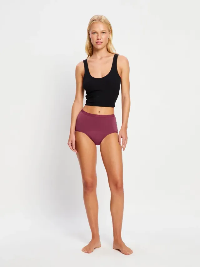 Modibodi Classic Full Brief culotte Plum Purple Moderate