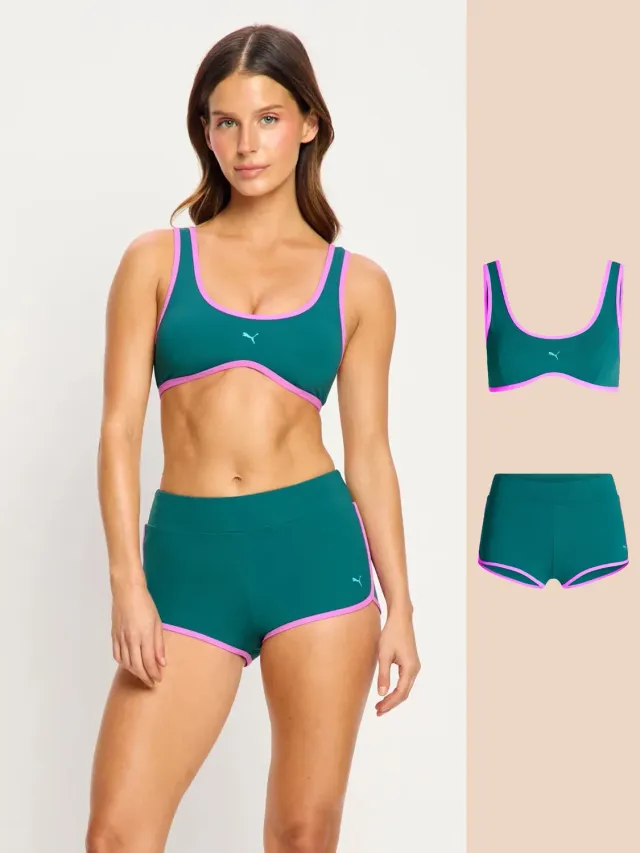 PUMA x Modibodi Scoop Short ensemble bain emeraude 50 ml