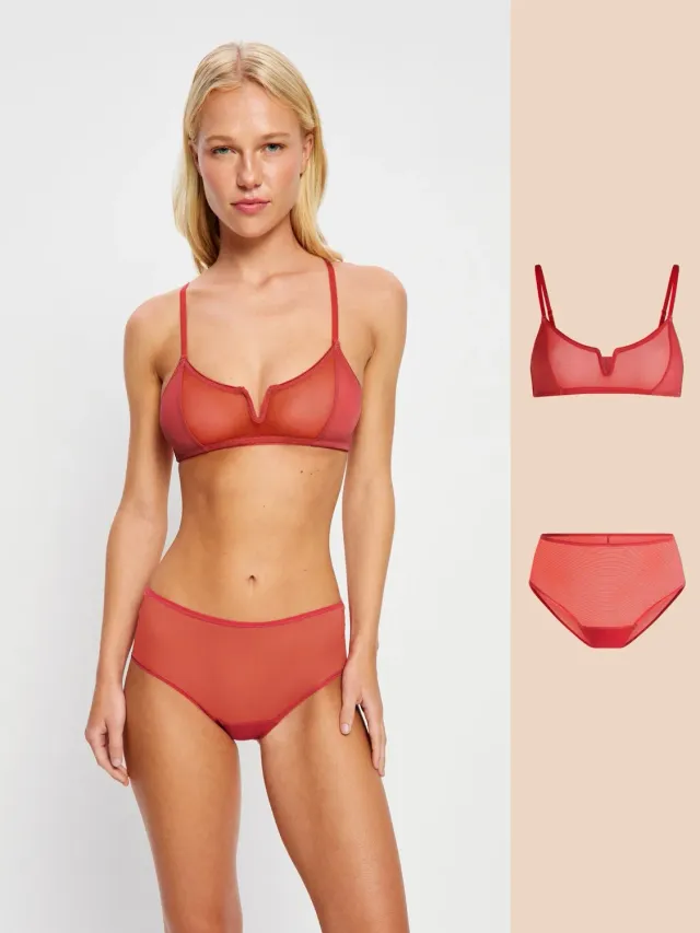 Modibodi Barely There Ensemble Bralette + Culotte Taille Haute
