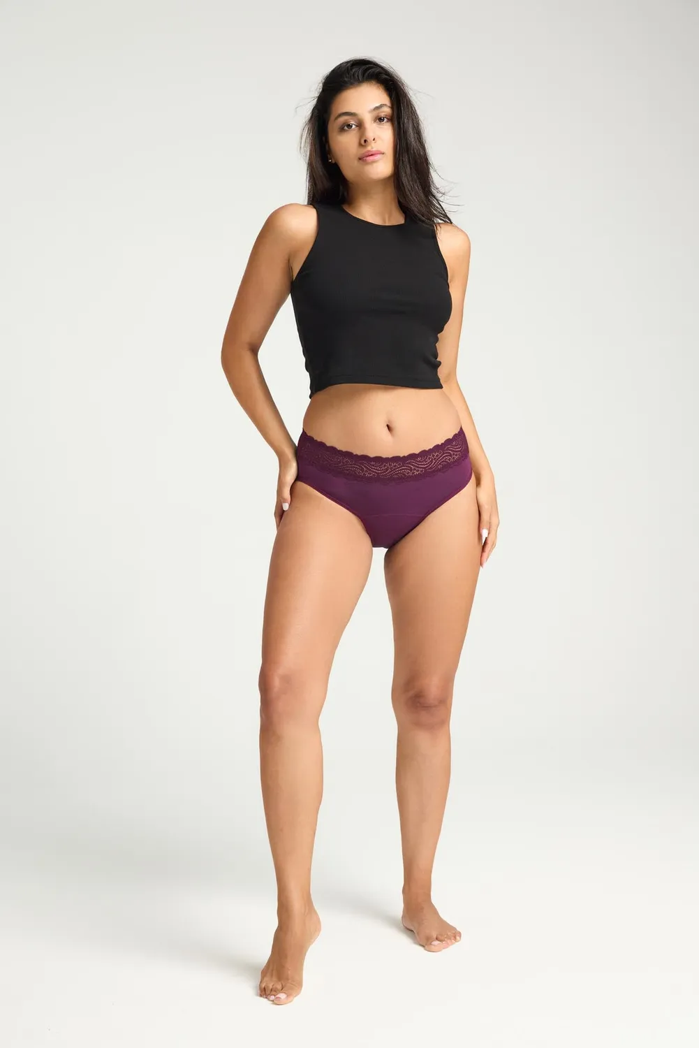 Modibodi Sensual Hi Waist Bikini culotte flux moyen