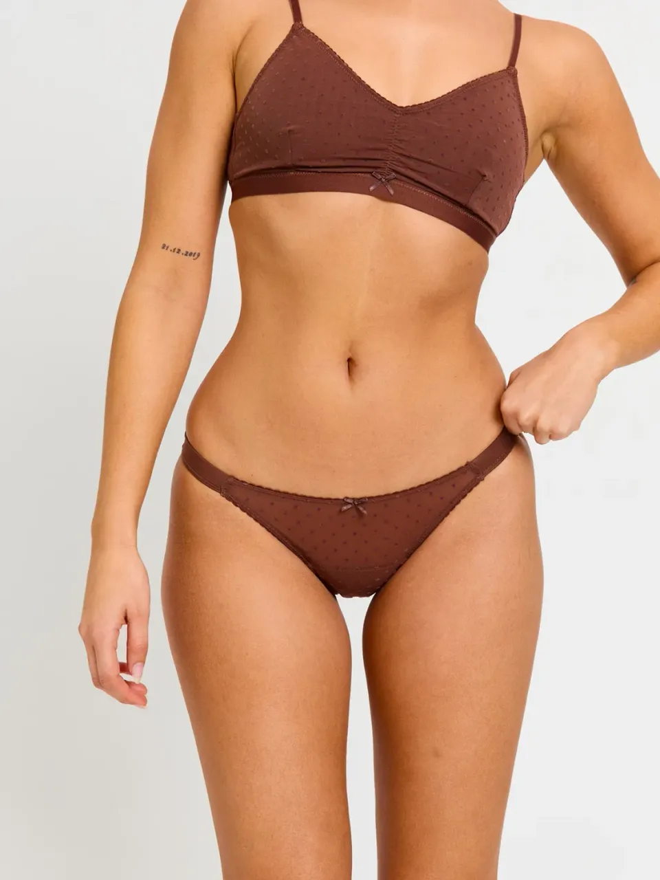 Modibodi Boudoir Tanga culotte menstruelle Espresso flux léger