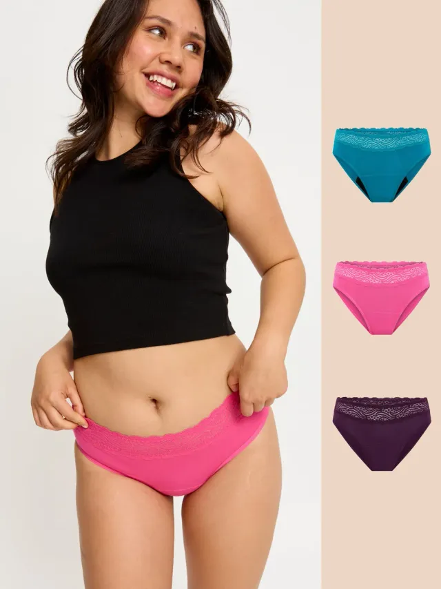 Modibodi Sensual Hi Waist Bikini 3 Pack