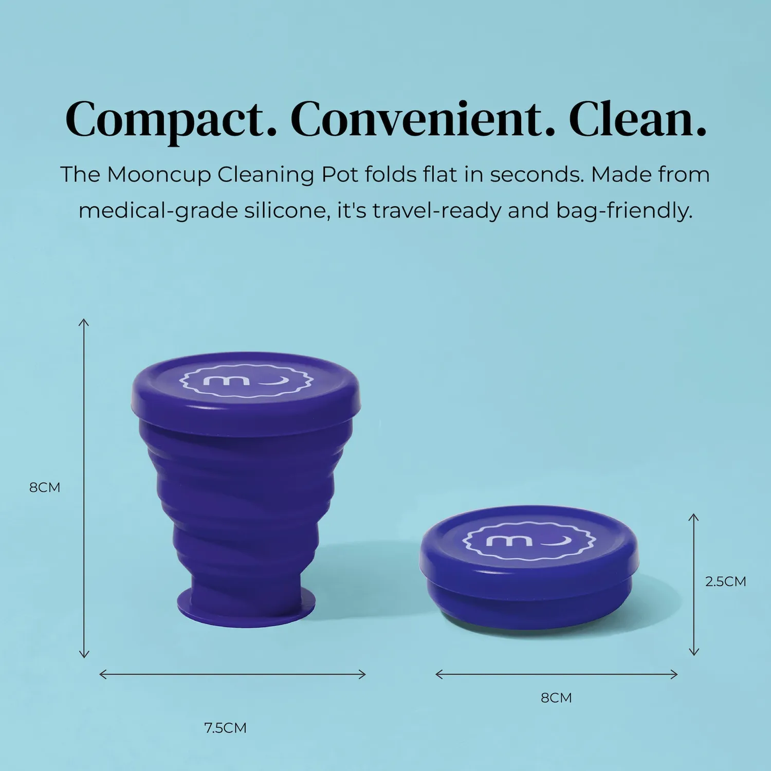 Moon Cup récipient de nettoyage Mooncup en silicone médical