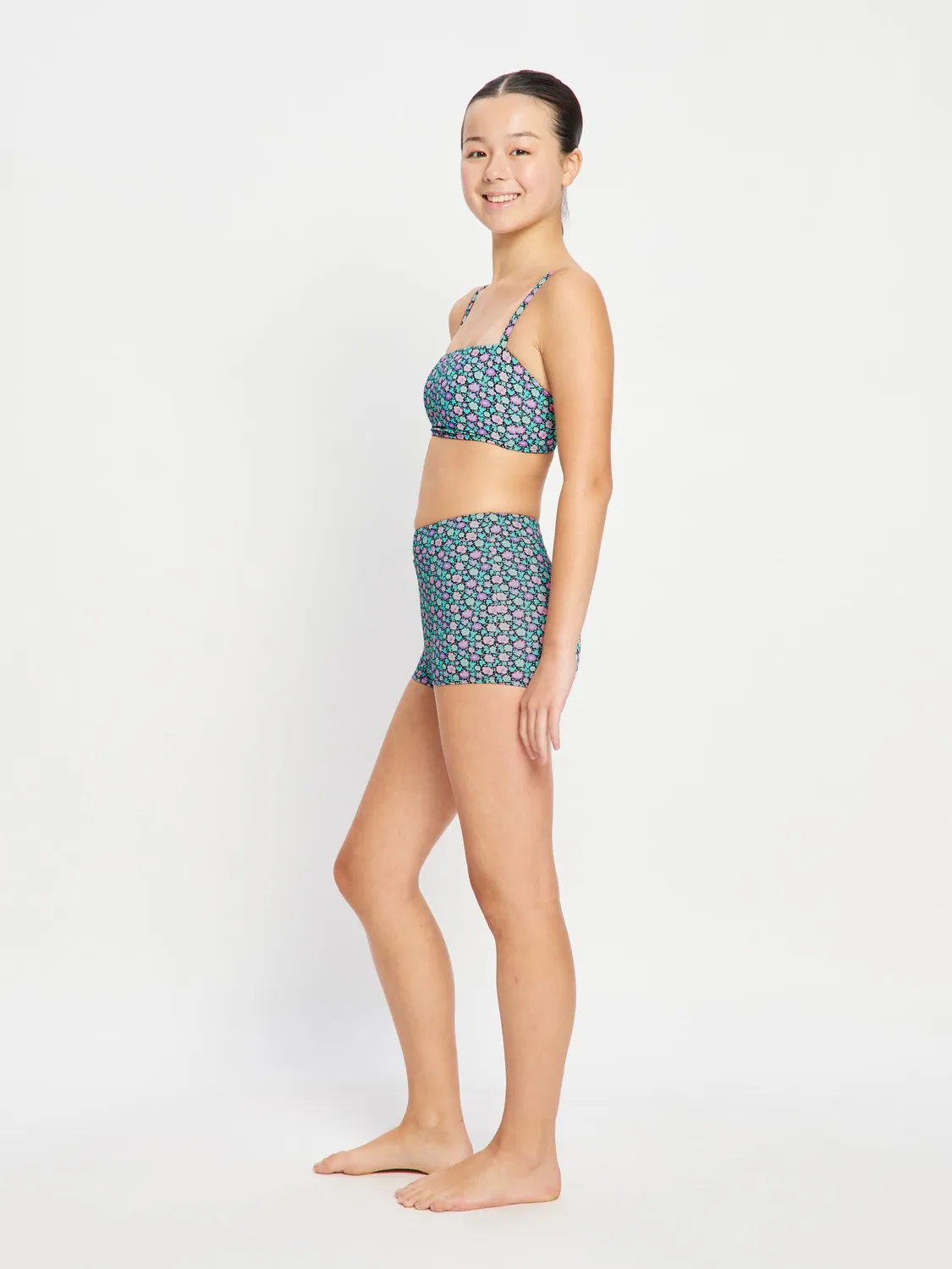 Modibodi Teen Swim Hi Waist Short bain flux fort