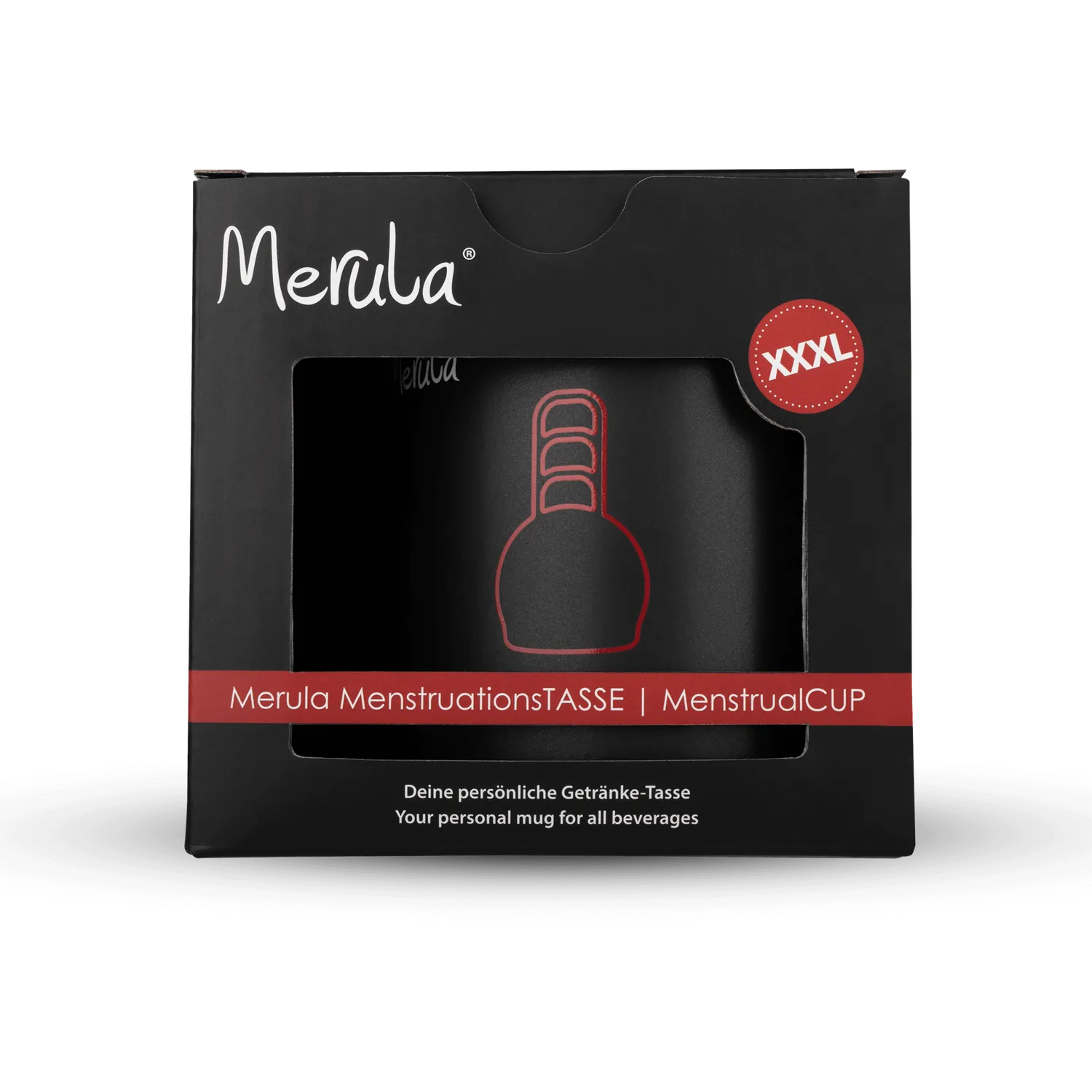 Merula MenstrualCUP mug en céramique noir rouge