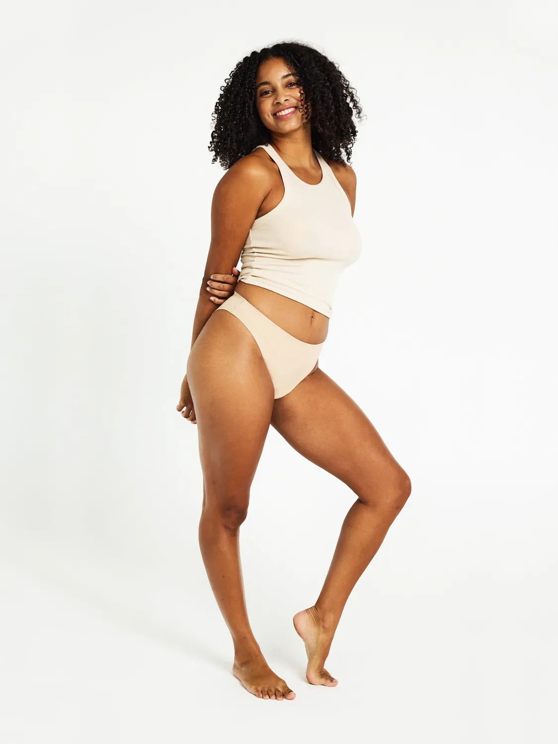 Modibodi Au Naturel Seamfree Hi-Leg Cheeky culotte menstruelle