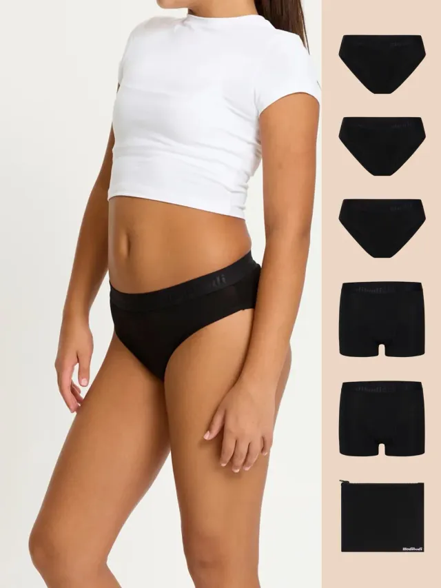 Modibodi Heavy School Day Hero Pack culottes menstruelles ado absorption super