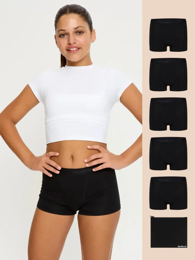 Modibodi Teen Boyshort culotte ado flux modéré