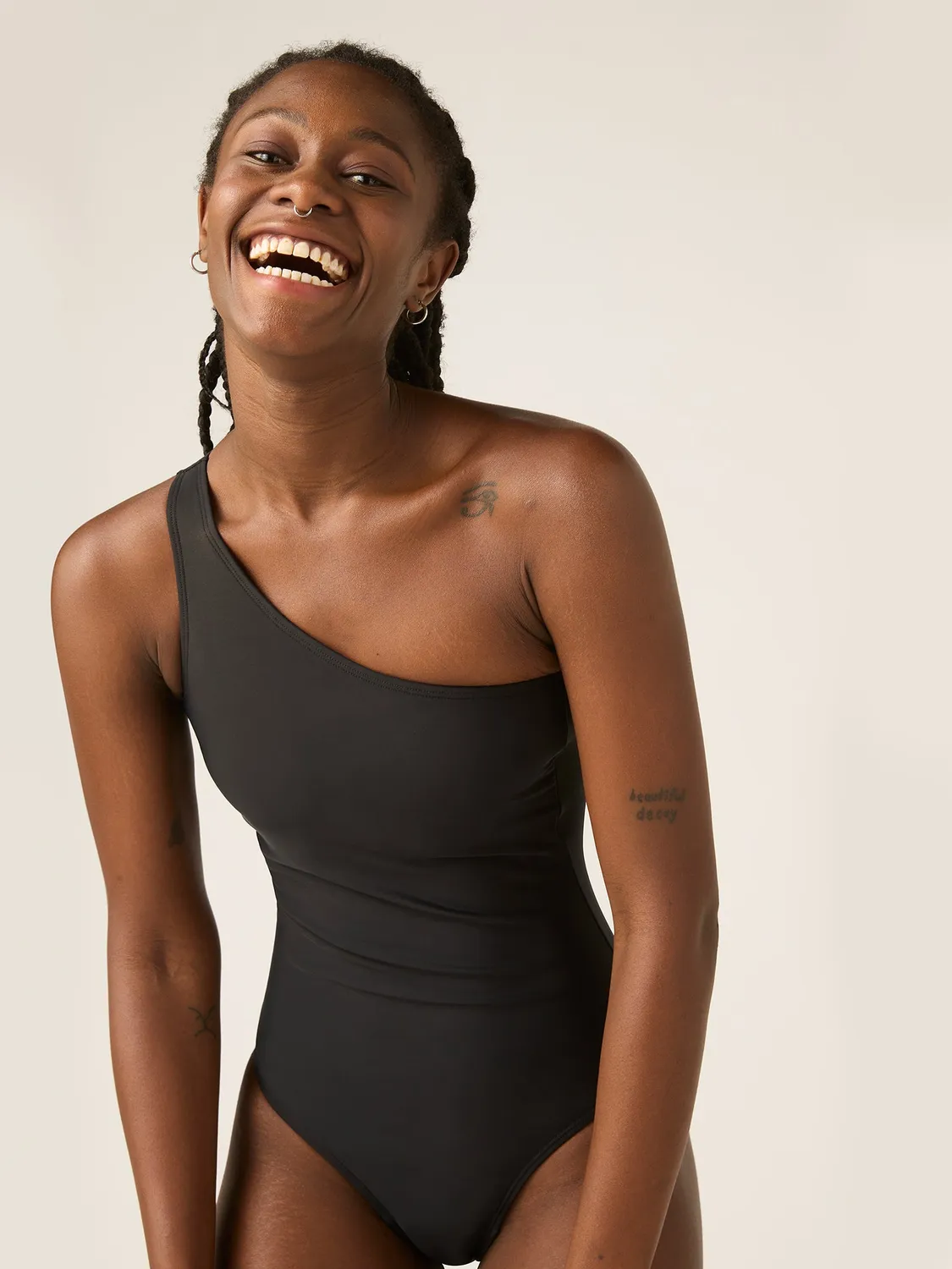 Modibodi Swimwear One-Shoulder One-Piece maillot de bain menstruel