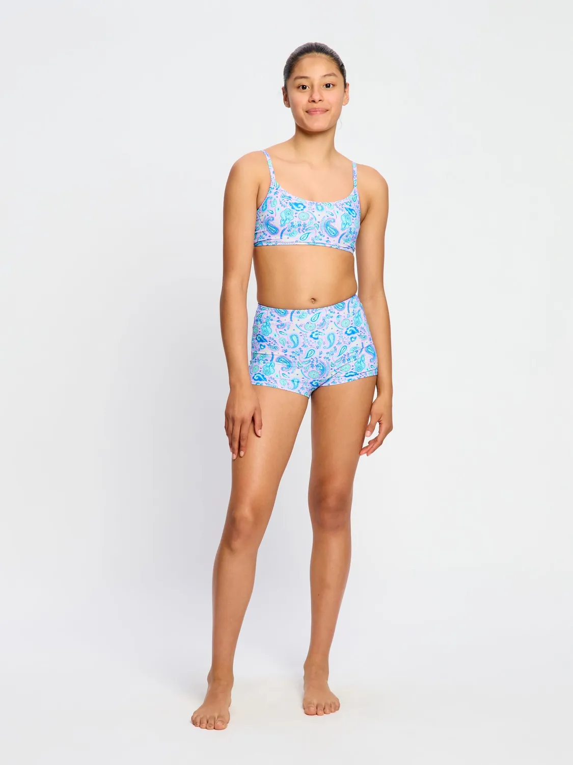 Modibodi Teen Swim Hi Waist Short bain flux fort