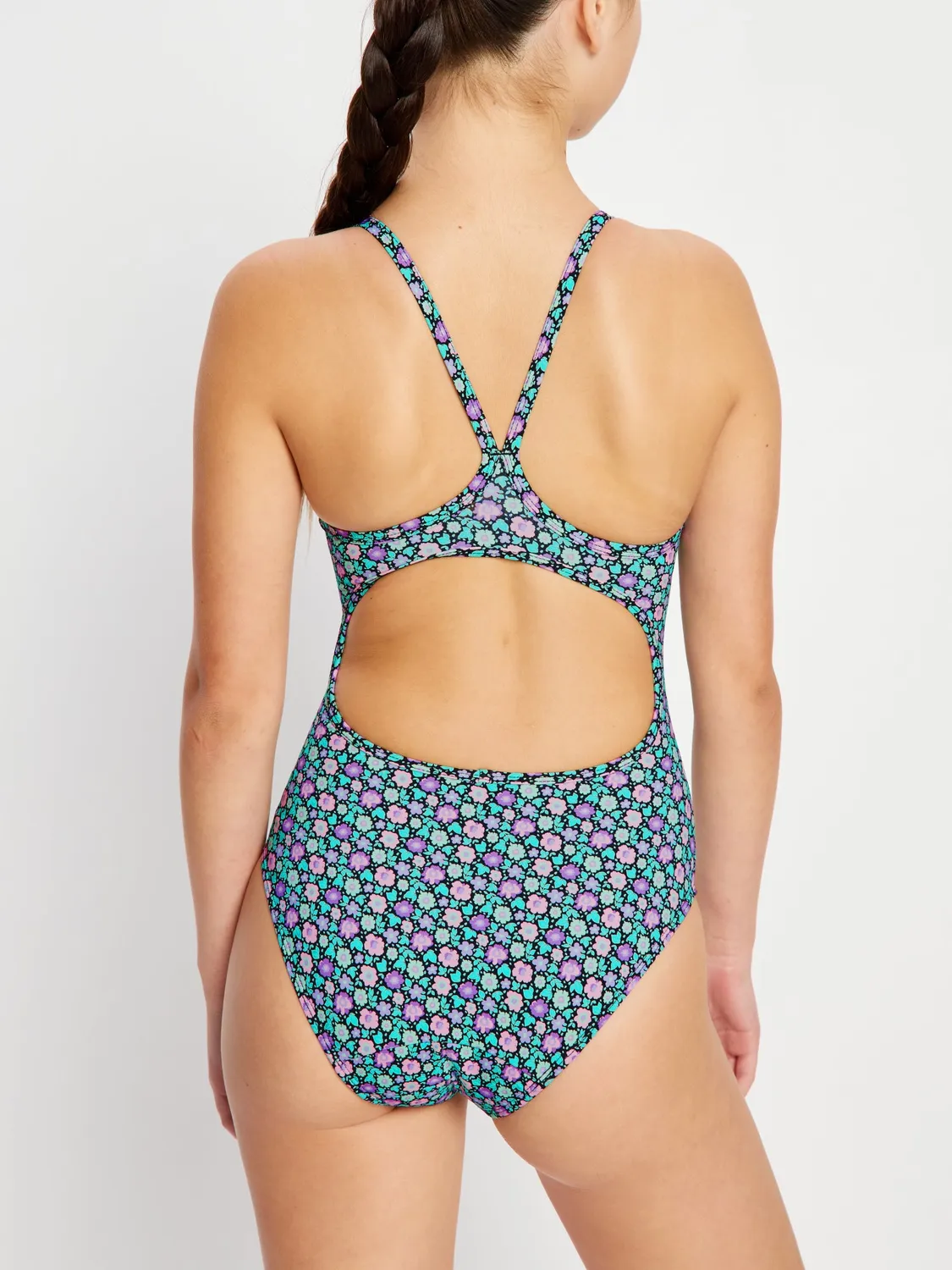 Modibodi Teen Racer One Piece maillot menstruel Light Luna Blossom