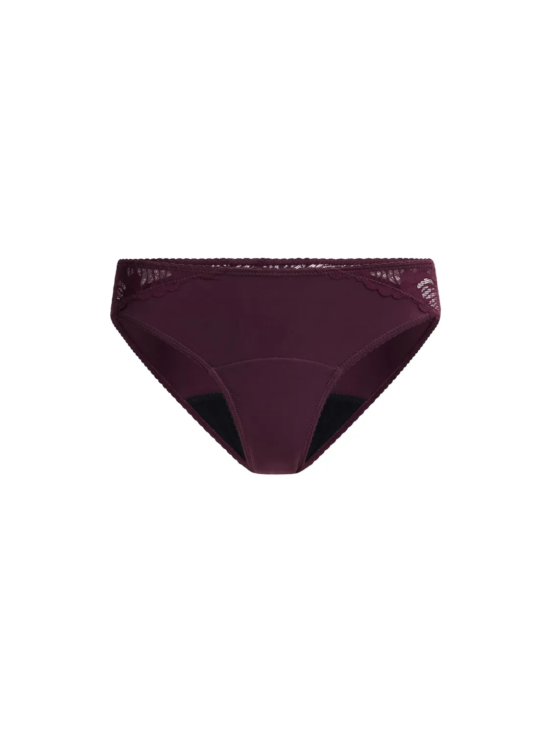 Modibodi Ines Midi Brief culotte menstruelle Moderate Dark Plum