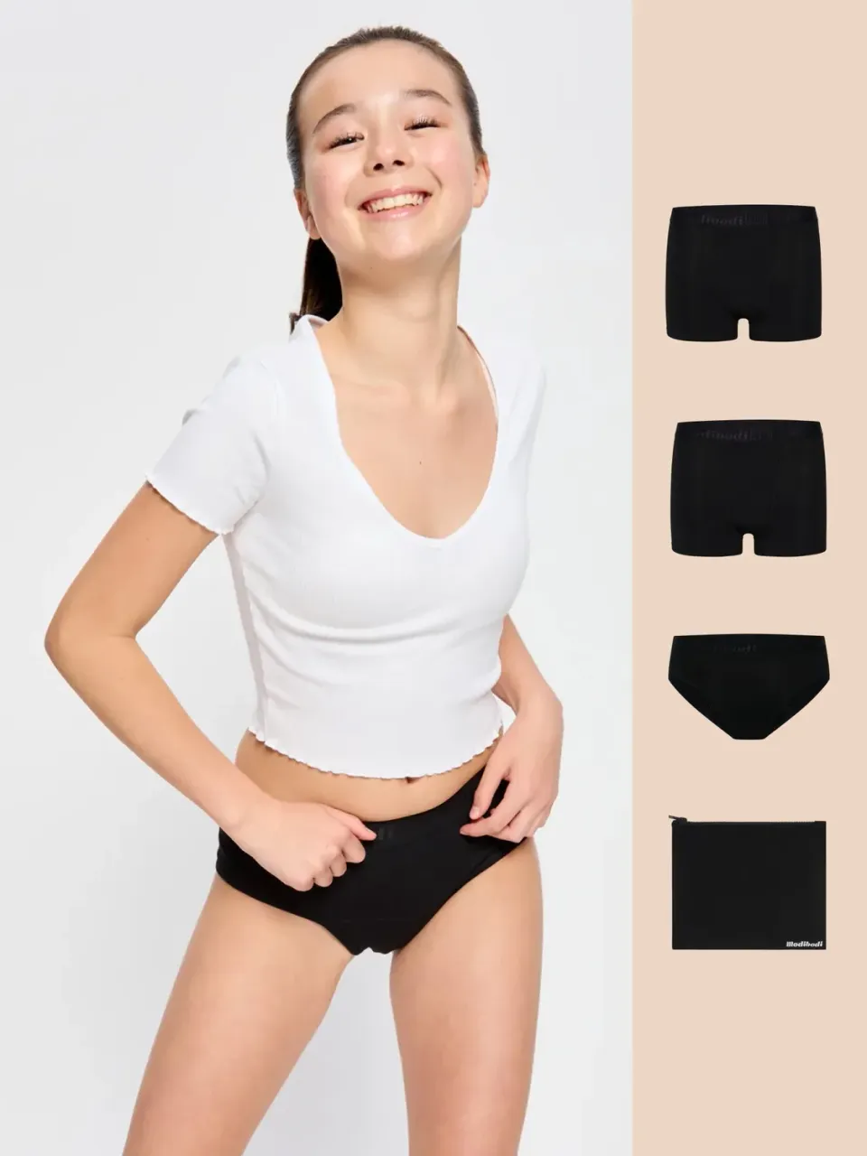 Modibodi PE Day Period Pack lot culottes menstruelles ado