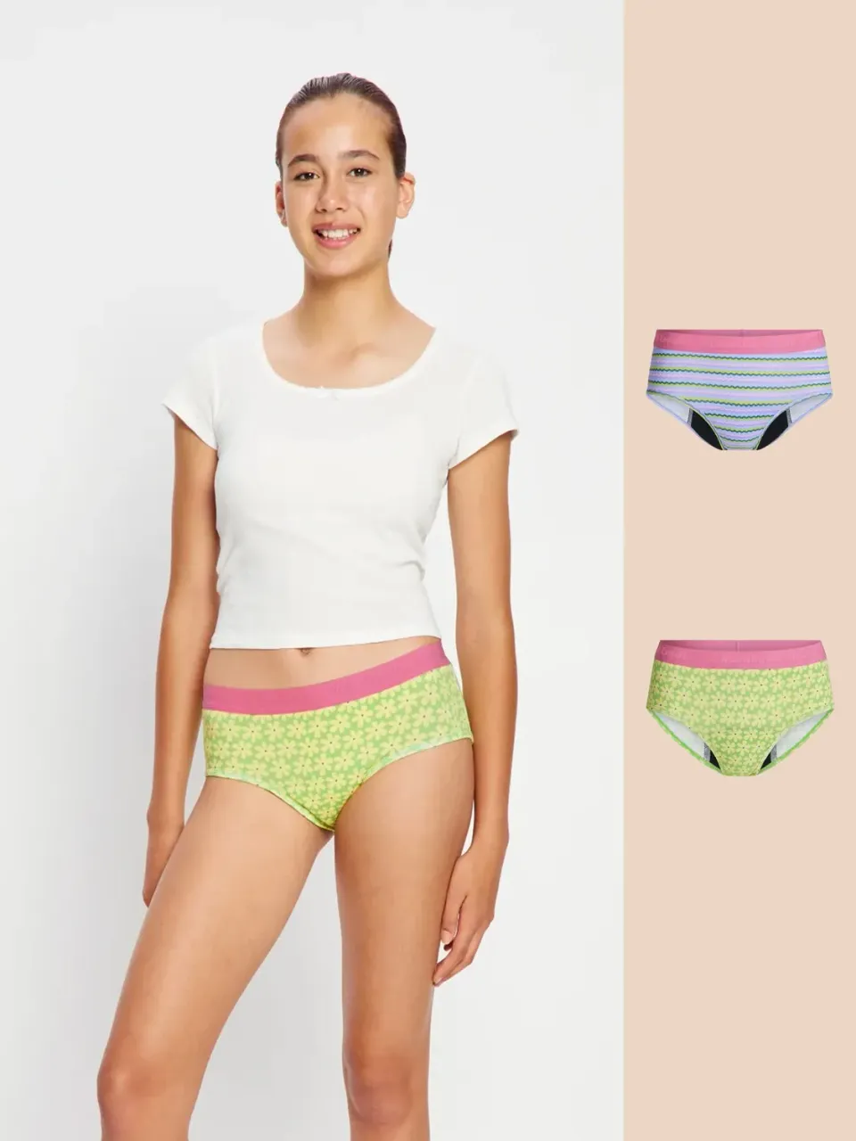Modibodi Teen Period-Ready Boyleg Besties 2 Pack culotte ado