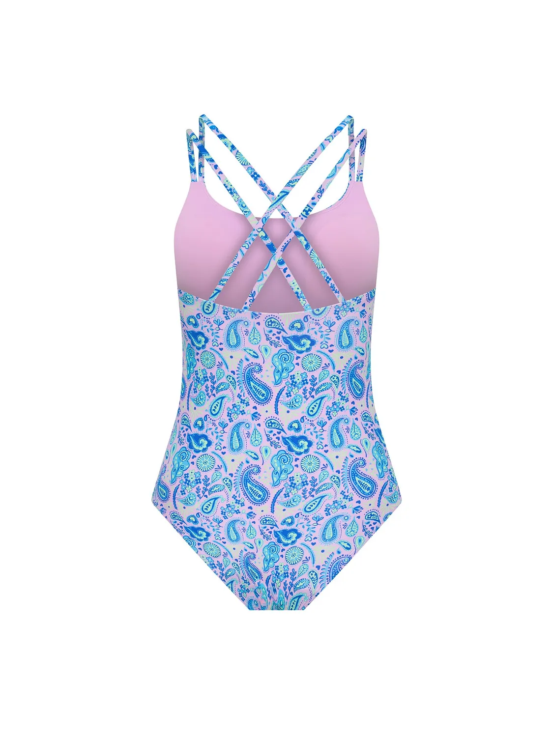 Modibodi Teen Cross Back One Piece maillot Paisley Pink Super