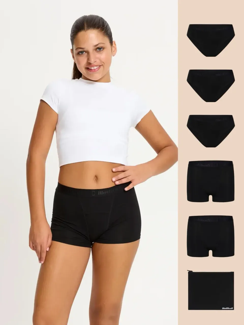 Modibodi School Week Period Starter Pack culotte ado Moderate