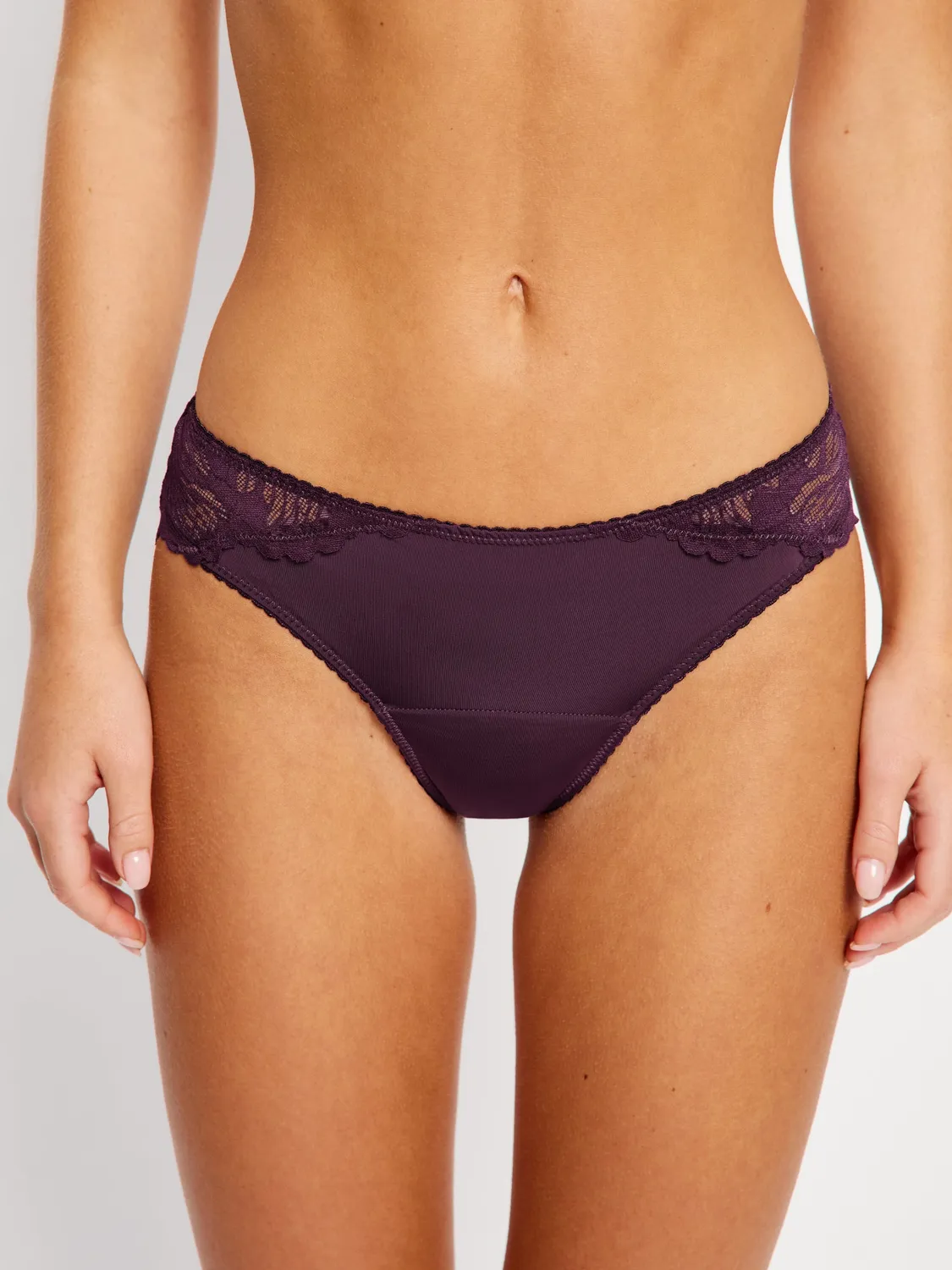 Modibodi Ines Midi Brief culotte menstruelle Moderate Dark Plum