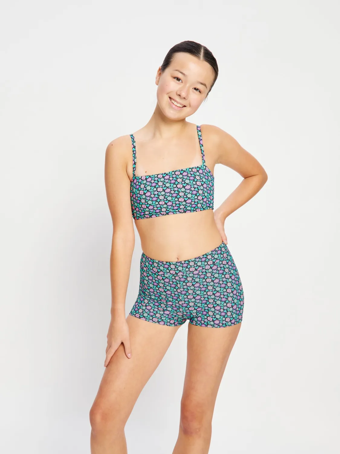 Modibodi Teen Swim Hi Waist Short bain flux fort