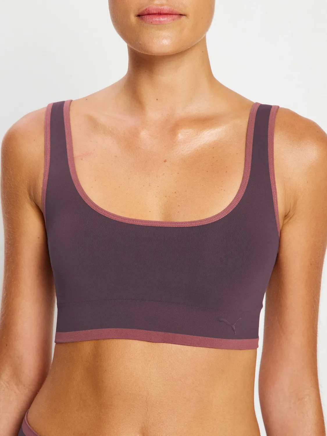 PUMA x Modibodi Seamless Square Neck Crop brassière