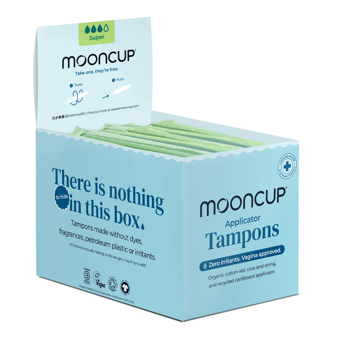 Moon Cup Eco-Applicator boîte présentoir de tampons