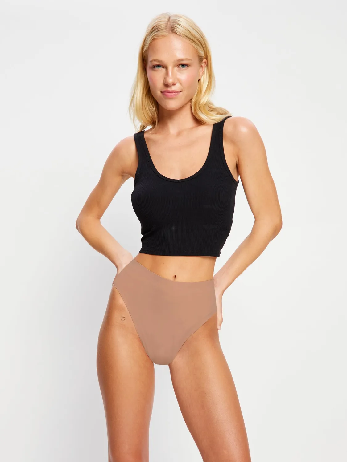 Modibodi Seamfree culotte taille haute marron sans couture