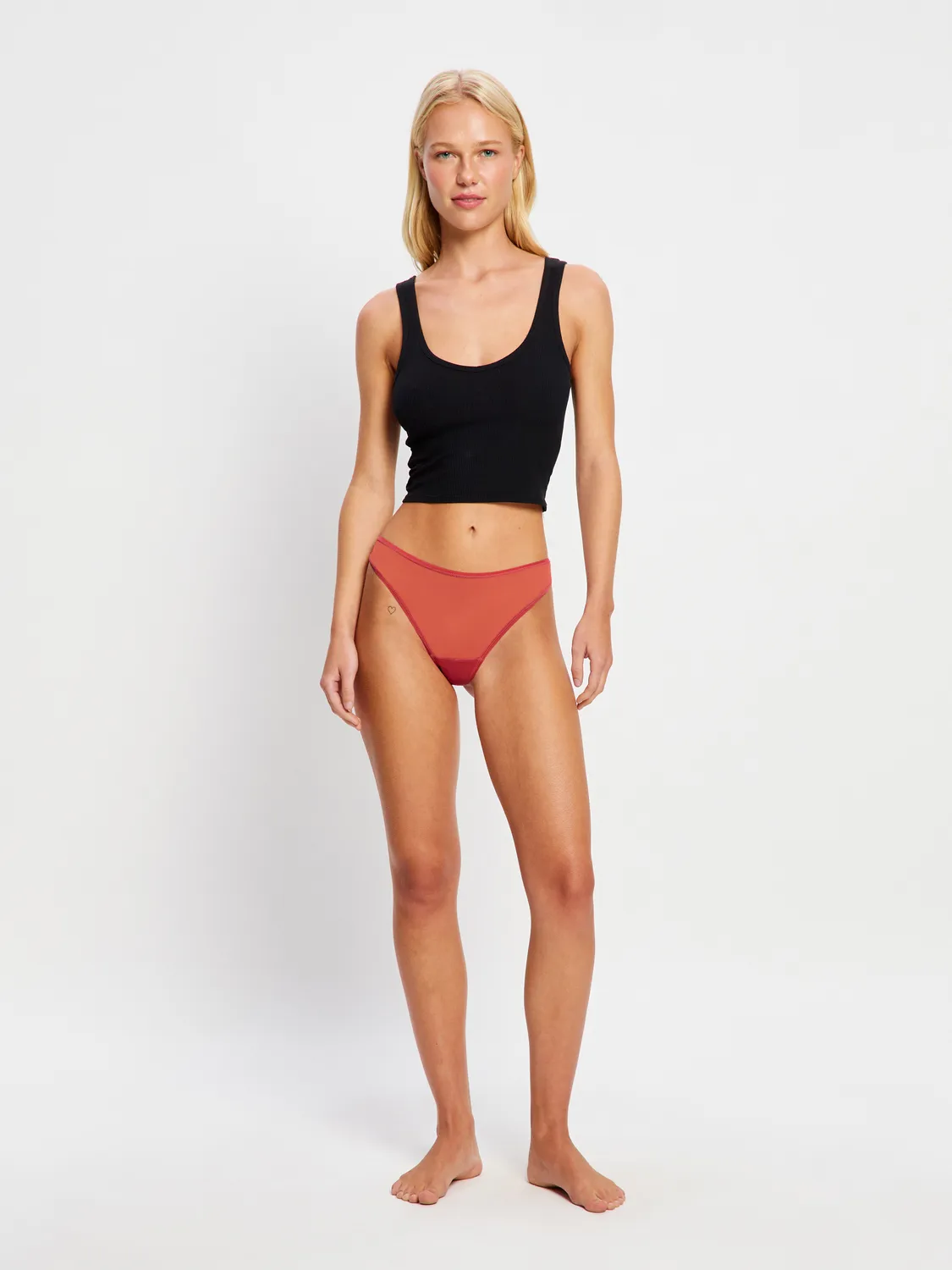 Modibodi Barely There ensemble brassière + string Baked Apple Pink