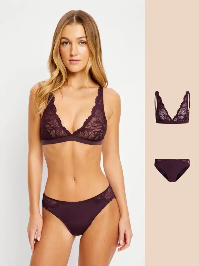 Modibodi Sylvie Ines ensemble bralette culotte Moderate