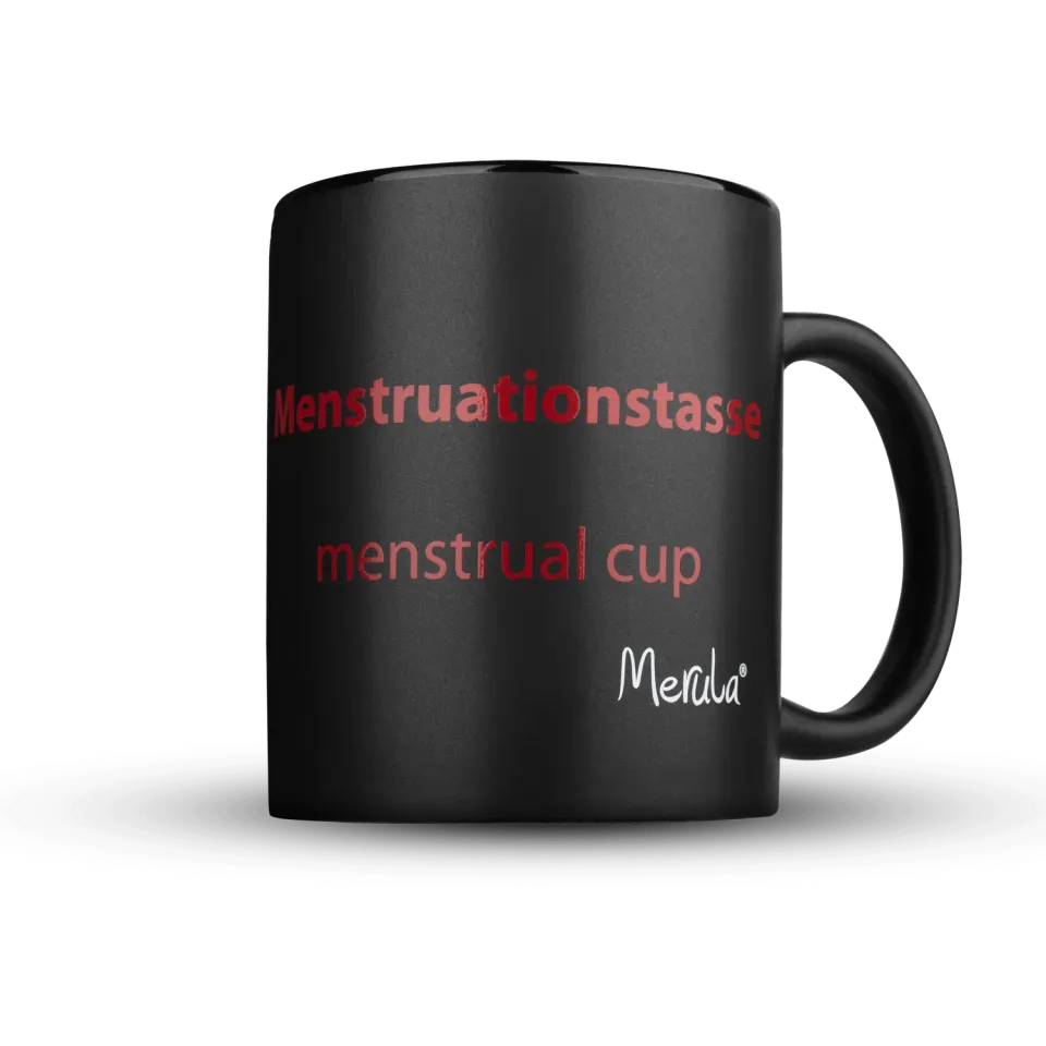 Merula MenstrualCUP mug en céramique noir rouge