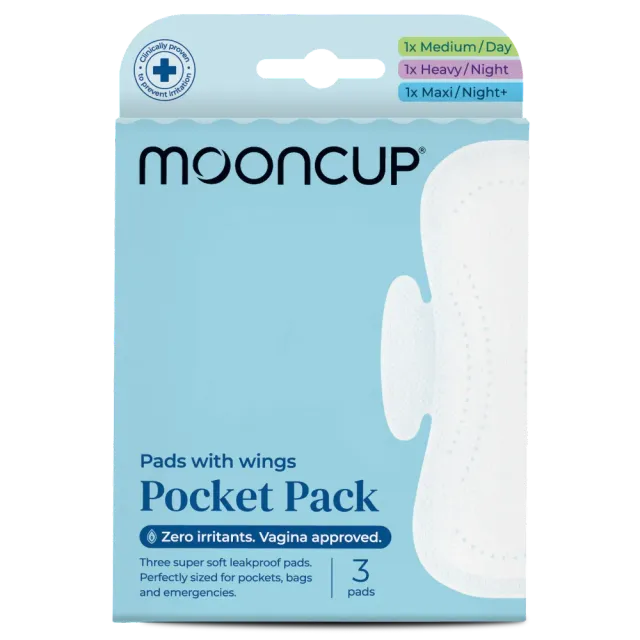 Moon Cup Pocket Pack serviettes avec ailes x3 coton bio