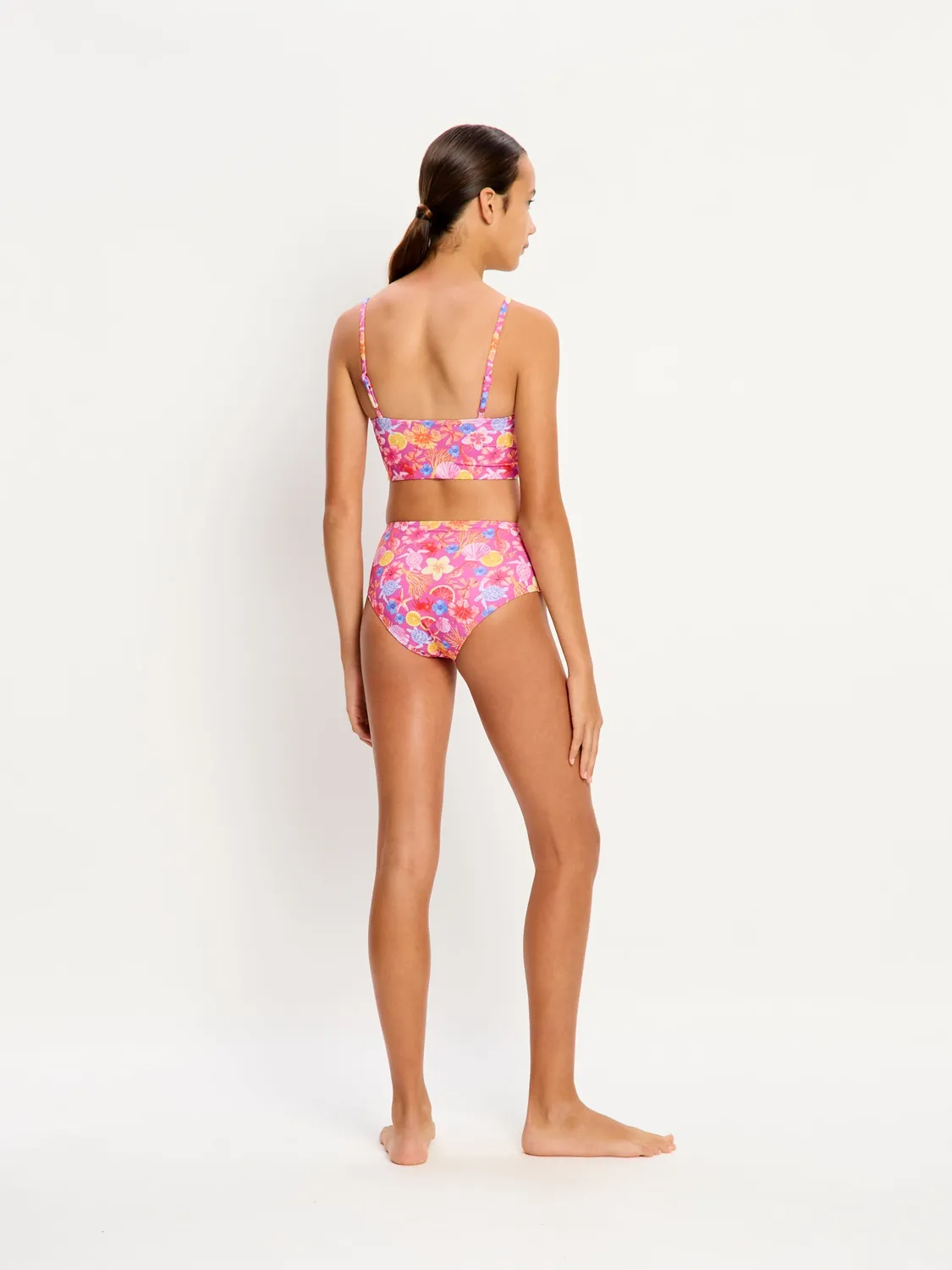 Modibodi Marine Dream Teen Swimwear Hi Waist Bikini Brief culotte de bain