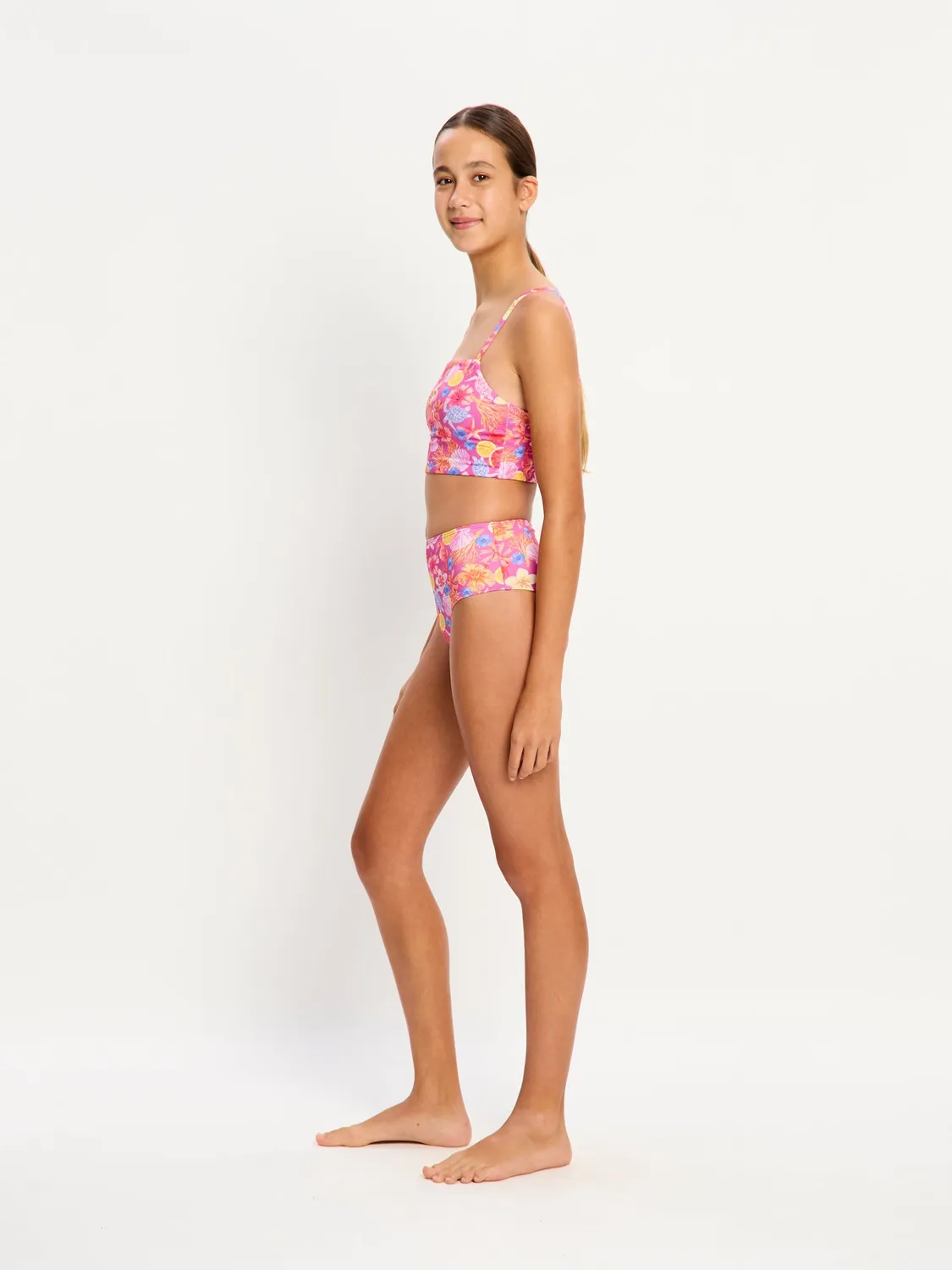 Modibodi Marine Dream Teen Swimwear Hi Waist Bikini Brief culotte de bain