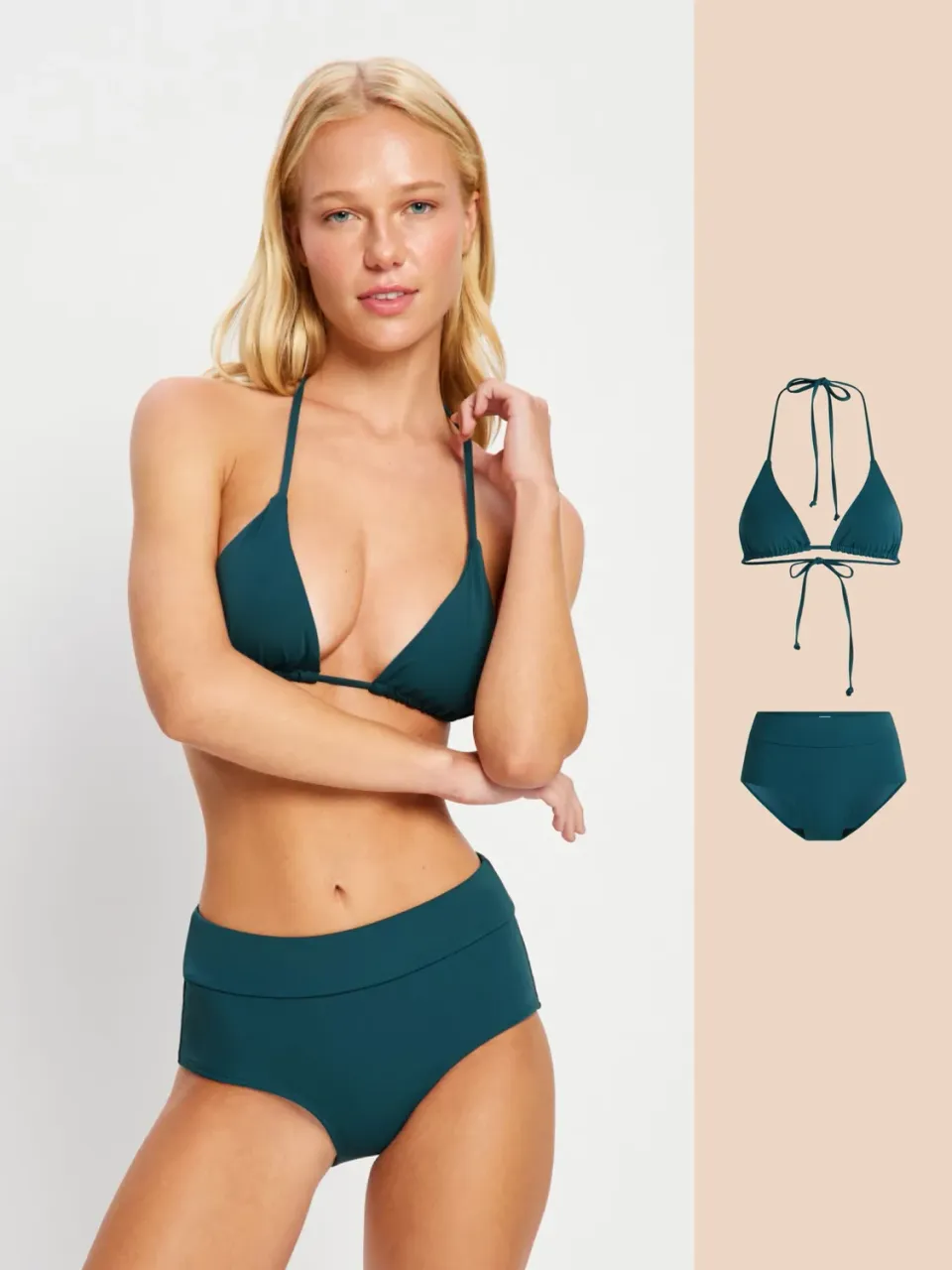 Modibodi Teal Tide High Waist ensemble bain sarcelle 50 ml