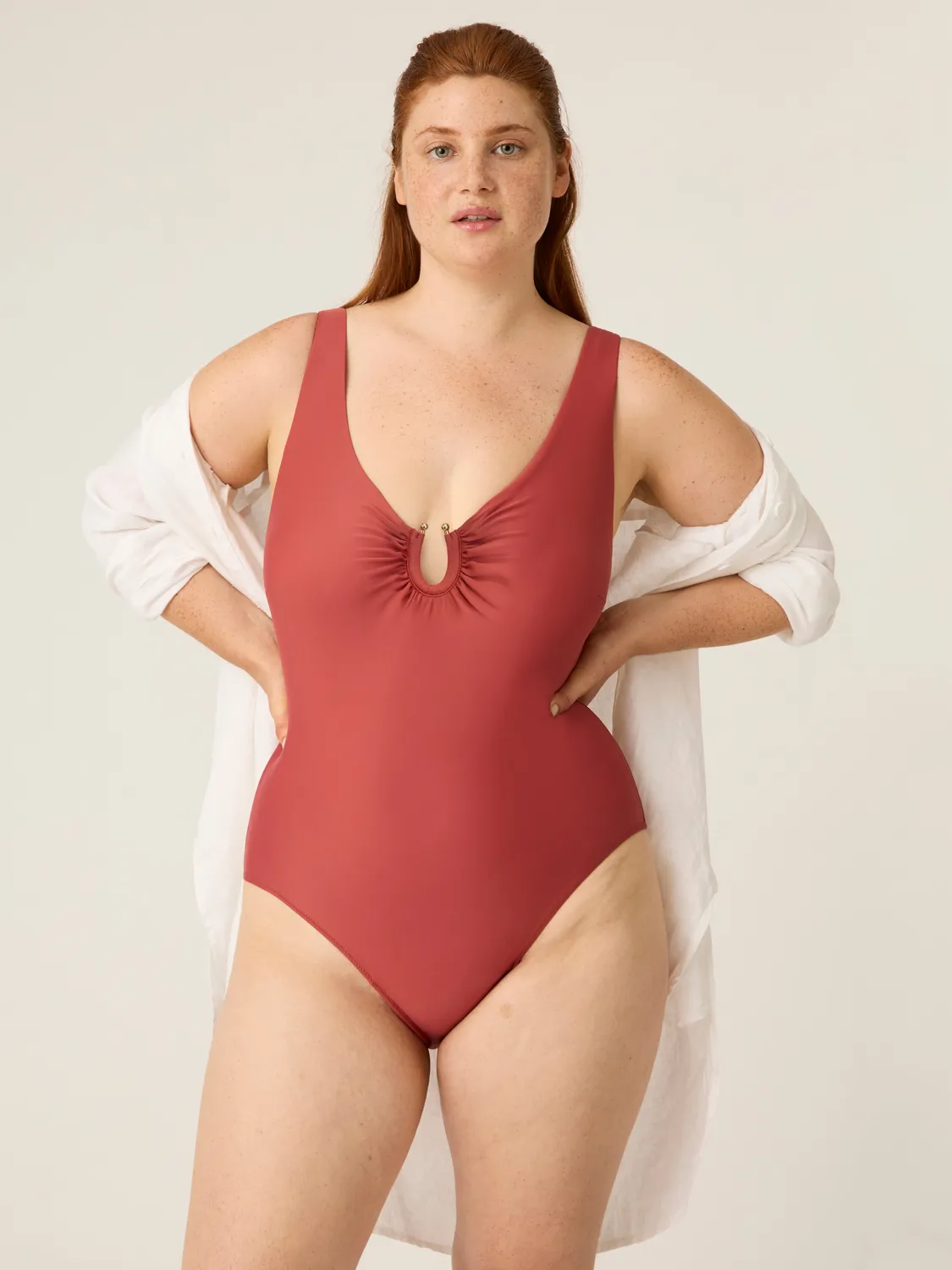 Modibodi V Neck One Piece maillot 1 pièce flux fort
