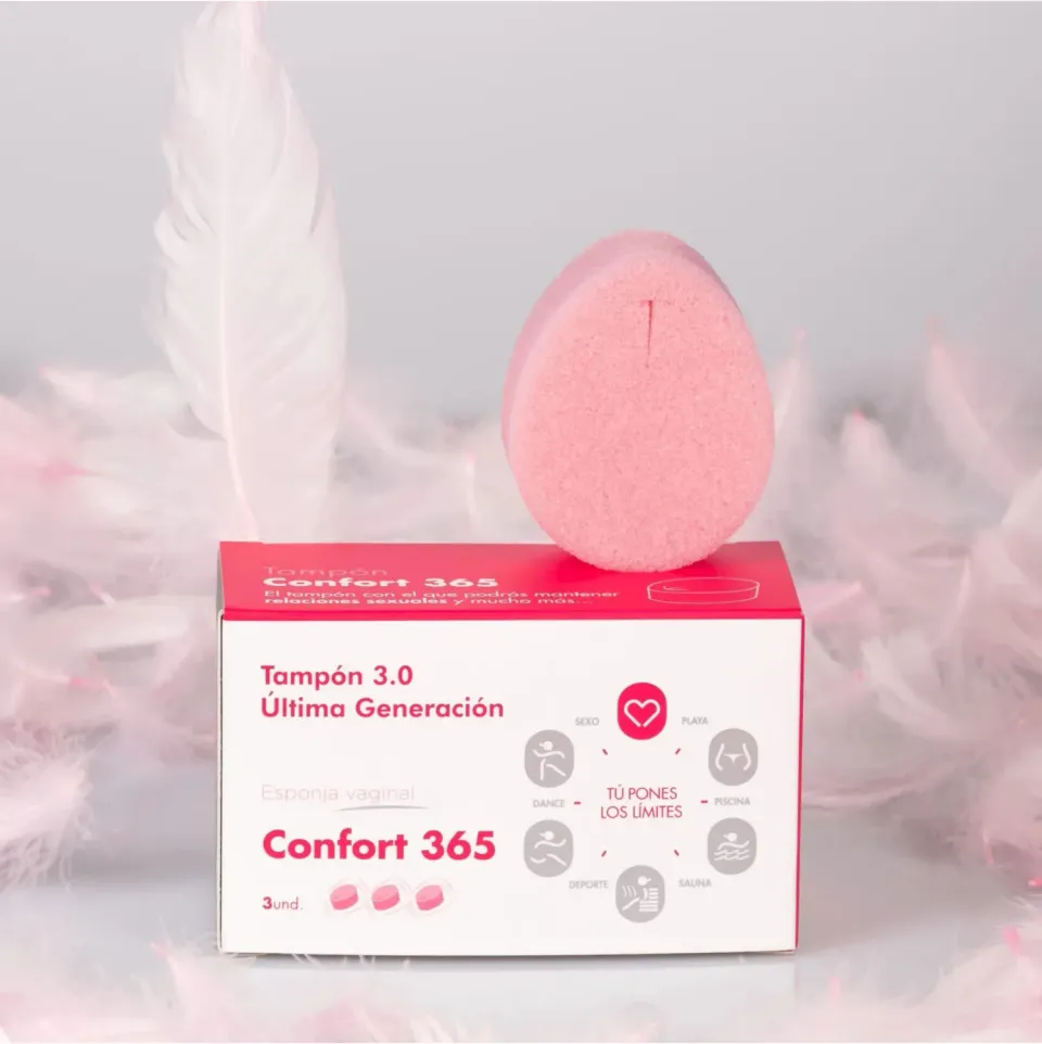 CONFORT 365 tampon éponge menstruelle boîte de 3 hypoallergénique