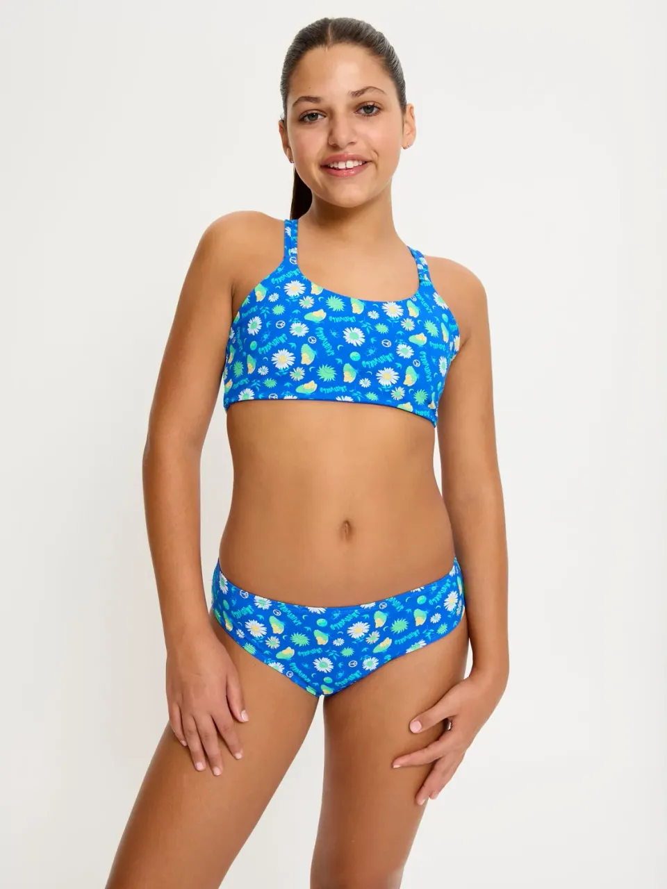 SmileyWorld Modibodi Reversible Crop Top haut de maillot ado