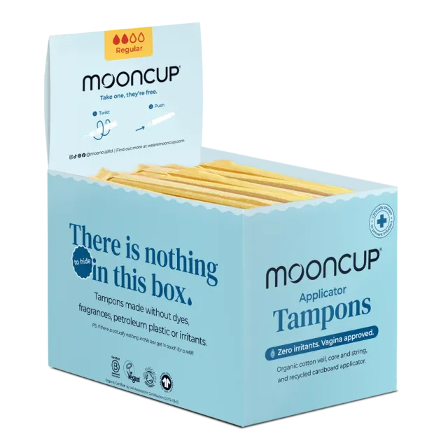Moon Cup Eco-Applicator boîte présentoir de tampons