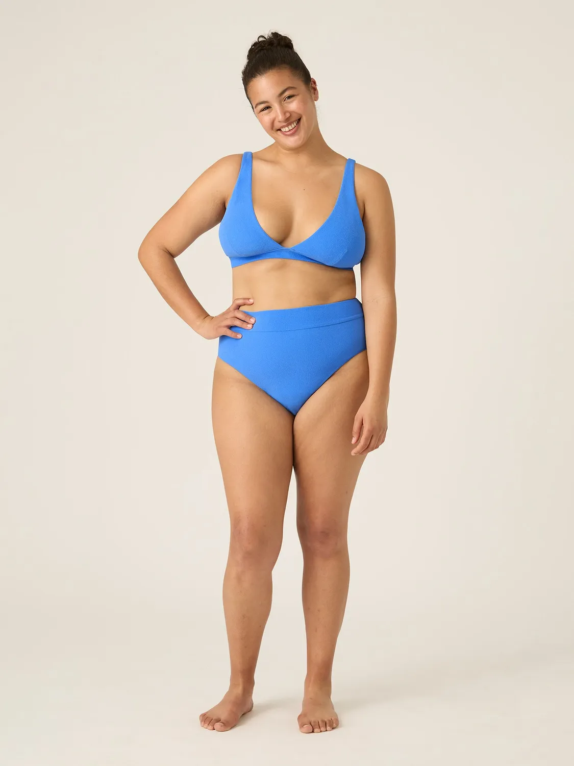 Modibodi Swimwear Soft Stretch Hi Waist Cheeky Brief Light
