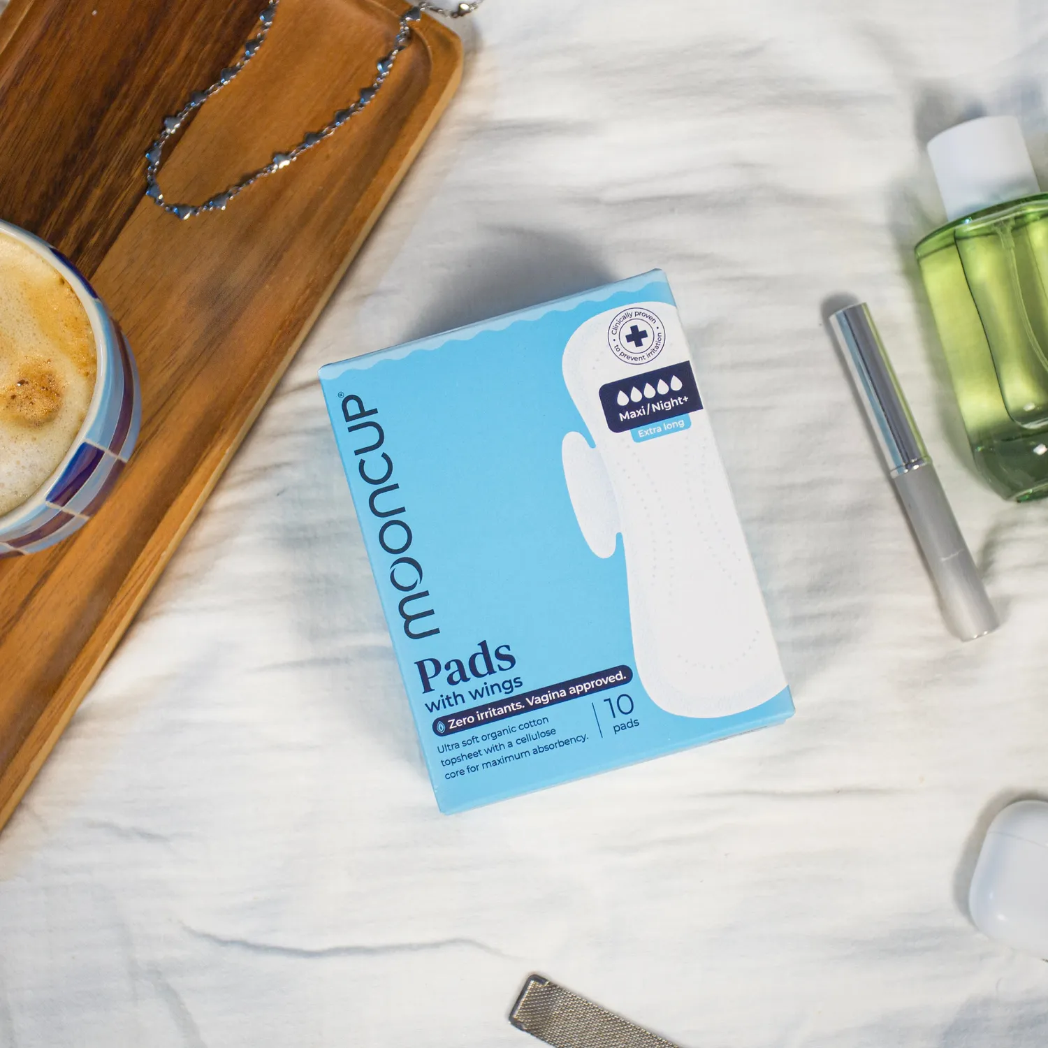 Moon Cup serviette hygienique avec ailes coton bio