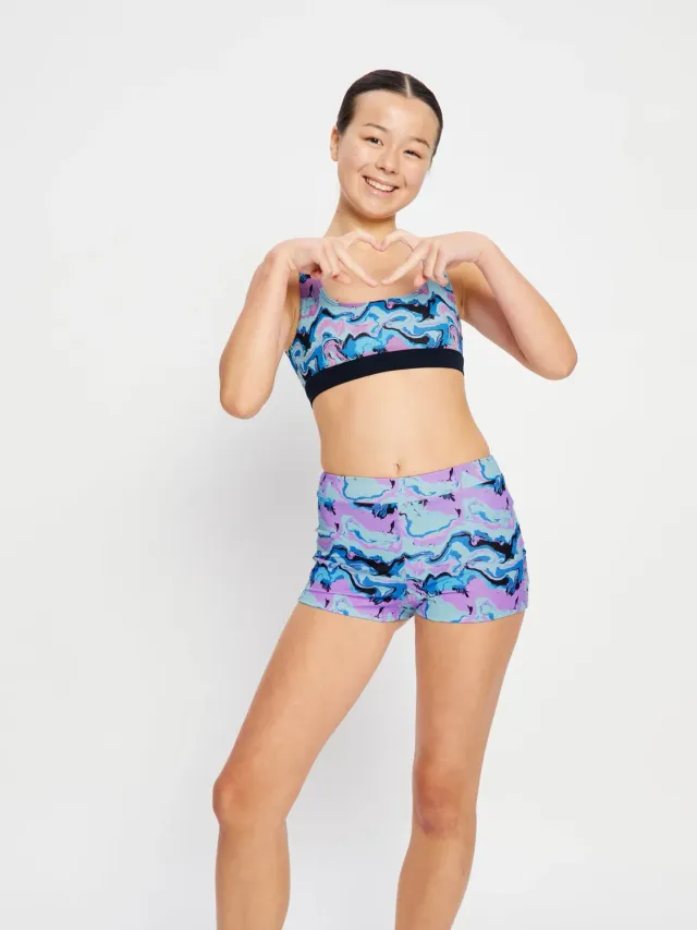 Modibodi Teen Performance crop top + short maillot menstruel