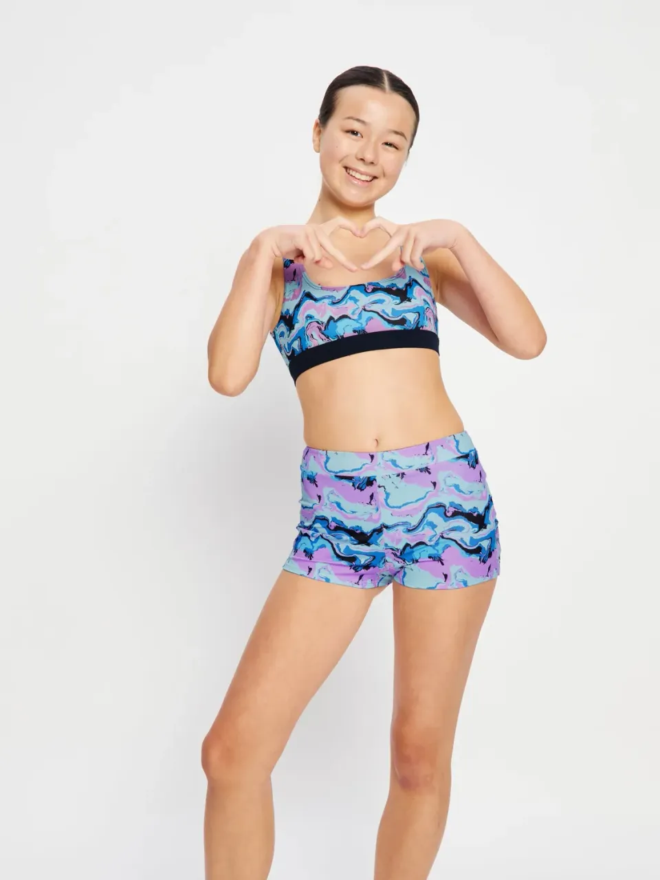Modibodi Teen Performance crop top + short maillot menstruel