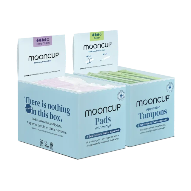 Moon Cup Display Box Bundle lot protections lavable