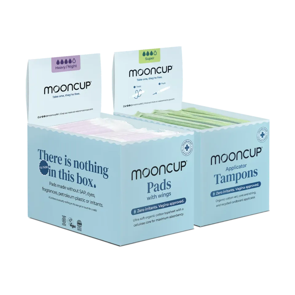 Moon Cup Display Box Bundle lot protections lavable