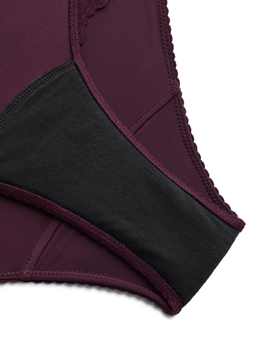 Modibodi Ines Midi Brief culotte menstruelle Moderate Dark Plum
