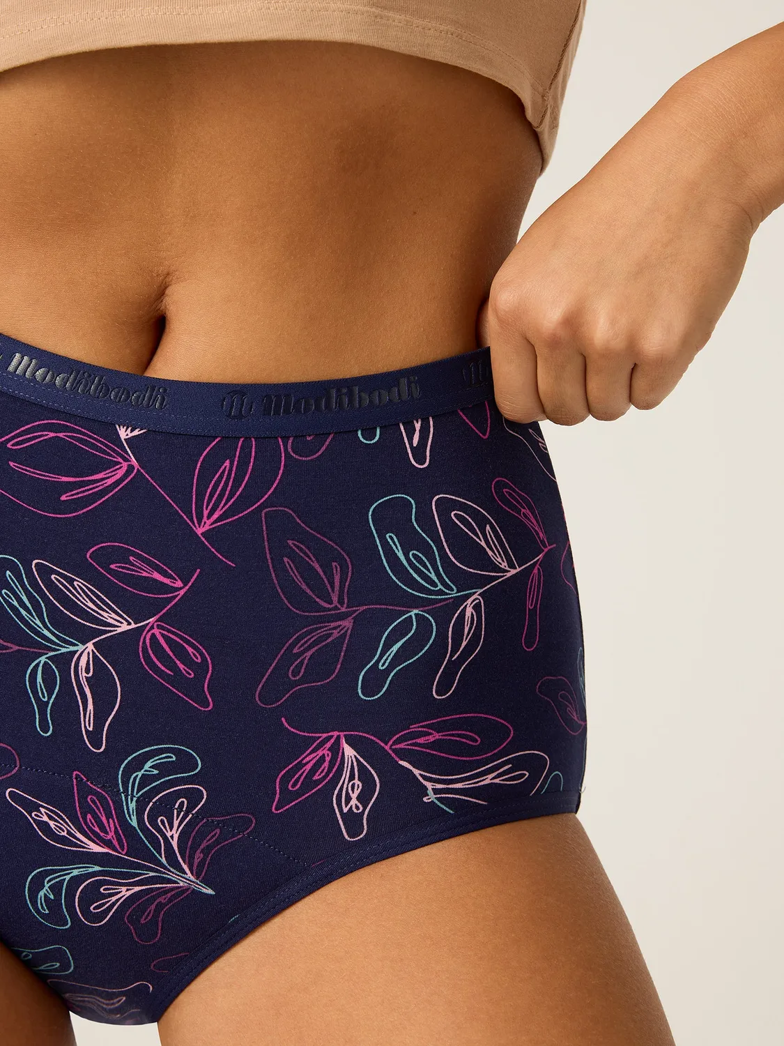 Modibodi Classic culotte menstruelle marine flux modéré taille haute